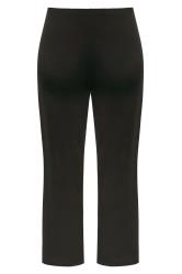 Plus Size Black Pull On Wide Leg Trousers | Yours Clothing 7