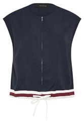 PixieGirl Petite Women's Navy Blue Contrast Sleeveless Jacket Top | PixieGirl 5