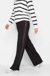 LTS Tall Black Wide Leg Tuxedo Trousers | Long Tall Sally  3