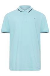 BadRhino Big & Tall 3 Pack Blue & Orange Tipped Polo Shirts | BadRhino 11