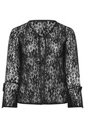 LIMITED COLLECTION Plus Size Black Long Sleeve Lace Top | Yours Clothing 5