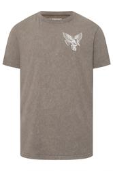 BadRhino Big & Tall Brown Acid Wash Falcon Graphic T-Shirt | BadRhino 6