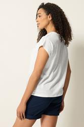 M&Co Ivory White Cotton Embroidered Tie Front T-Shirt | M&Co 2