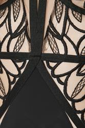 PLAYFUL PROMISES Plus Size Black Floral Embroidered Strappy Bodysuit | Yours Clothing 7