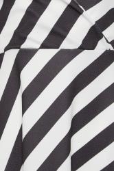 Petite Black & White Stripe Wrap Dress | PixieGirl 5