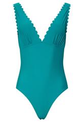 LTS Tall Turquoise Green Scallop Seam Swimsuit | Long Tall Sally 8