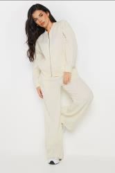 PixieGirl Petite Women's Cream Wide Leg Joggers | PixieGirl 1