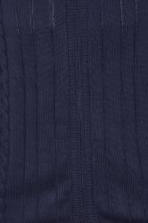 KAM Big & Tall Navy Blue Cable Knit Cardigan | BadRhino 1