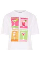 LIMITED COLLECTION Curve White Cocktail Graphic T-Shirt