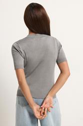 PixieGirl Petite Women's Grey Argyle Cardigan | PixieGirl 4