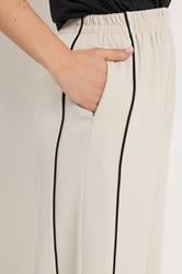 LTS Tall Women's Ivory White Piped Wide Leg Trousers | Long Tall Sally 4