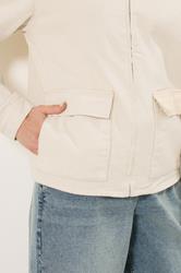 LTS Tall Women's Cream Funnel Neck Jacket | Long Tall Sally 6