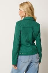 M&Co Green Faux Suede Biker Jacket | M&Co 2