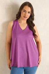 EVANS Plus Size Pink Modal Rich Vest Top | Evans 3