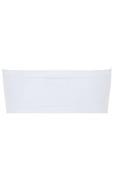 YOURS Plus Size White Seamless Padded Non-Wired Bandeau Bra | Yours Clothing 4