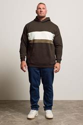BadRhino Big & Tall Brown Cut & Sew Hoodie | BadRhino 1