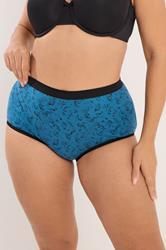 YOURS 5 PACK Plus Size Teal Blue Shooting Star Full Briefs | Yours Clothing 2
