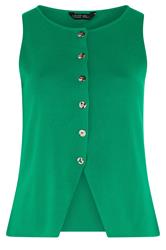 LIMITED COLLECTION Curve Green Compact Knitted Waistcoat