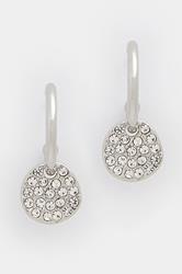 Silver Tone Diamante Disc Huggie Earrings | Yours Clothing  3