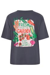 YOURS Plus Size Grey 'Fresh From The Garden' Relaxed T-Shirt | Yours Clothing 7