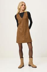 PixieGirl Petite Women's Camel Brown Suedette Mini Dress | PixieGirl 1