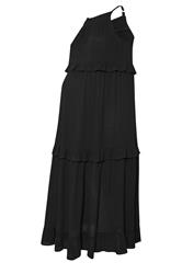 BUMP IT UP MATERNITY Curve Black Tiered Frill Maxi Dress