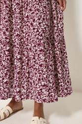 M&Co Purple Ditsy Floral Crinkle Maxi Skirt | M&Co 5