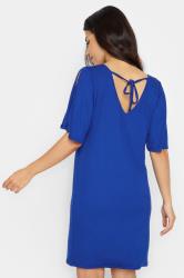 PixieGirl Petite Womens Blue Tie Back T-Shirt Dress | PixieGirl 2