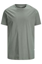 JACK & JONES Big & Tall Sage Grey Jenoa Crew T-Shirt