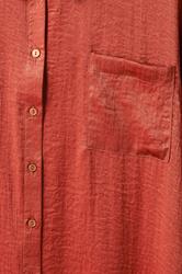 EVANS Plus Size Rust Orange Metallic Button Through Shirt | Evans 6