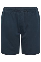 D555 Big & Tall Navy Blue Elasticated Waist Shorts