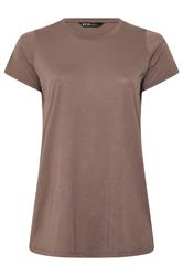 YOURSET 3 PACK Plus Size Chocolate Brown & Pink Core T-Shirts | Yours Clothing 10