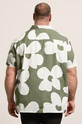 BadRhino Big & Tall Green Flower Poplin Shirt | BadRhino 2