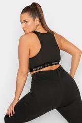 YOURS ACTIVE Plus Size Black Sports Bra | Yours Clothing  2
