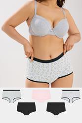 YOURSET 5 PACK Plus Size Grey Avocado Print Shorts | Yours Clothing 1