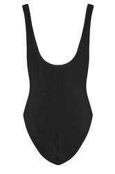 LTS Tall Black Scoop Neck Textured Swimsuit | Long Tall Sally  7
