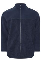 BadRhino Big & Tall Navy Blue Borg Fleece Jacket | BadRhino 5