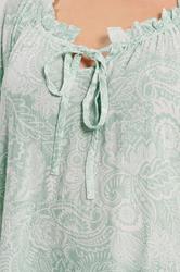 YOURS Plus Size Sage Green Textured Ditsy Floral Top | Yours Clothing 4