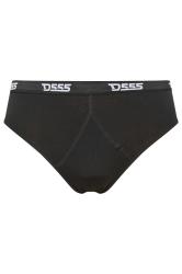 D555 2 PACK Big & Tall Black Branded Front Cotton Briefs | BadRhino 5
