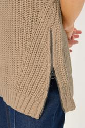 PixieGirl Petite Women's Beige Brown Knitted Sleeveless Jumper | PixieGirl 4