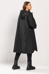 YOURS Plus Size Black Waterproof Longline Parka Jacket | Yours Clothing 2
