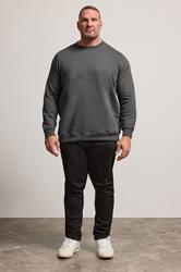 BadRhino Big & Tall Grey Premium Crew Neck Sweatshirt | BadRhino 1