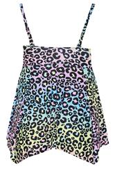 YOURS Plus Size Pink Leopard Print Bandeau Tankini Top | Yours Clothing 9