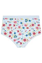 YOURS 5 PACK Plus Size Blue & Pink Floral Full Briefs | Yours Clothing 8