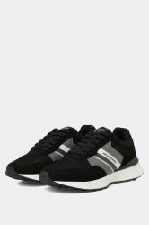 JACK & JONES Black & Grey Side Panel Trainers