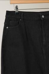 EVANS Plus Size Black Split Hem Denim Midi Skirt | Evans 7