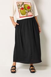 YOURS Plus Size Black Midi Skirt | Yours Clothing 3