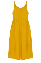 YOURS Curve Yellow Strappy Midi Sundress