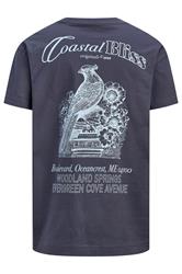 JACK & JONES Big & Tall Grey Crew Neck Back Graphic Tee | BadRhino 5