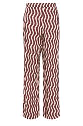LTS Tall Burgundy Red Wavy Print Wide Leg Trousers